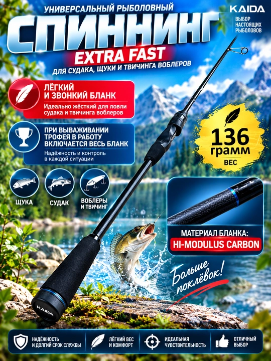 Спиннинг для рыбалки штекерный