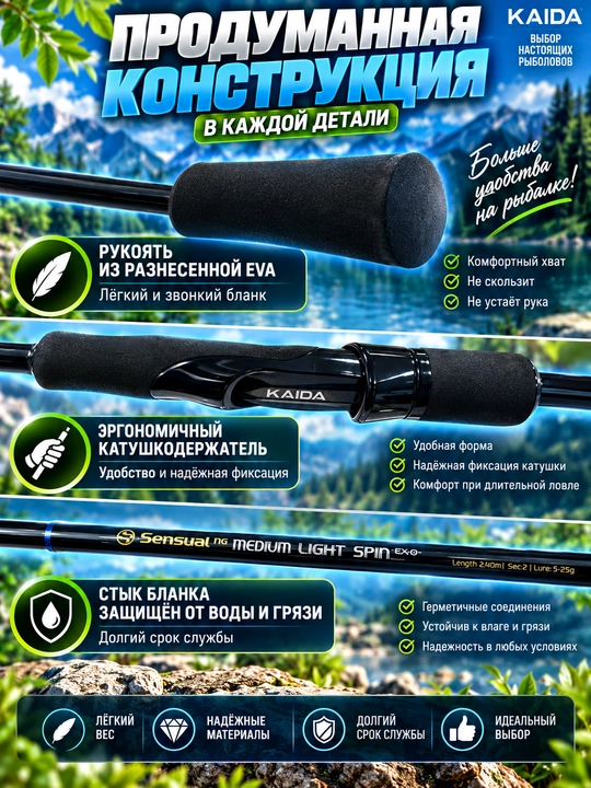 Спиннинг для рыбалки штекерный