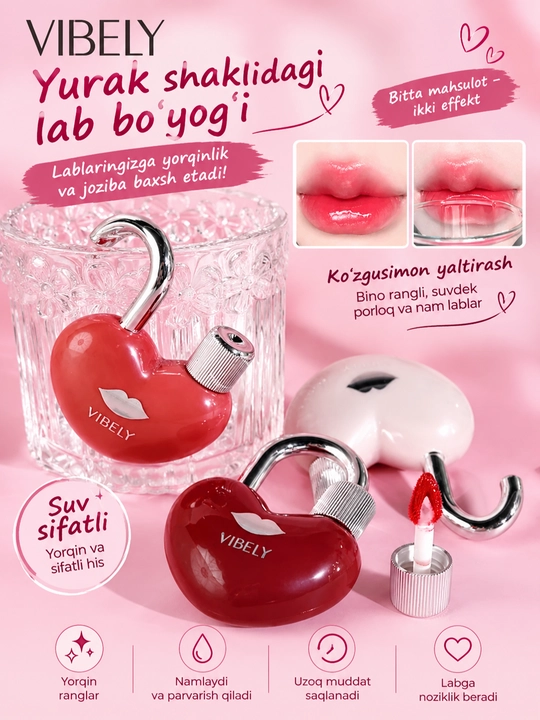 Pamada, lab bo‘yog‘i, mat, blesk, AirPods pomada, tint, brelok pomada, yurakchali pamada