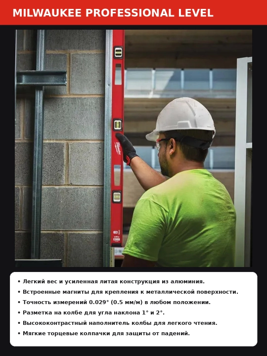Milwaukee I-Beam magnit sathi I-Beam profili bilan - 120 sm - 