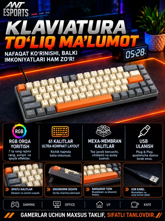 Игровые клавиатуры — с RGB-подсветкой, мембранные, с проводным подключением