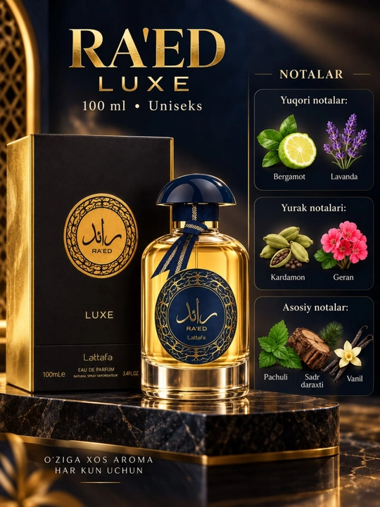 Parfyumeriya suvi Lattafa Ra'ed Luxe uniseks 100 ml