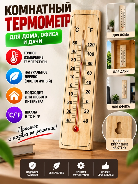 Devor termometri, ichki va tashqi havo xaroratini olchash uchun