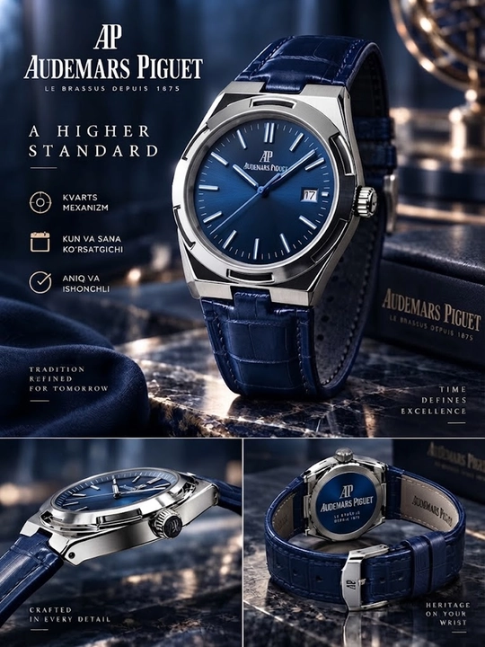 Erkaklar qo'l soati Audemars Piguet erkaklar uchun klassik qo‘l soati, kvarts mexanizm - 