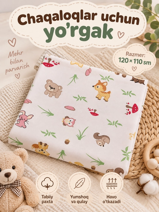 Пелёнки для новорождённых, детские пеленки, детский плед, фланель, хлопок, 110 × 120 см