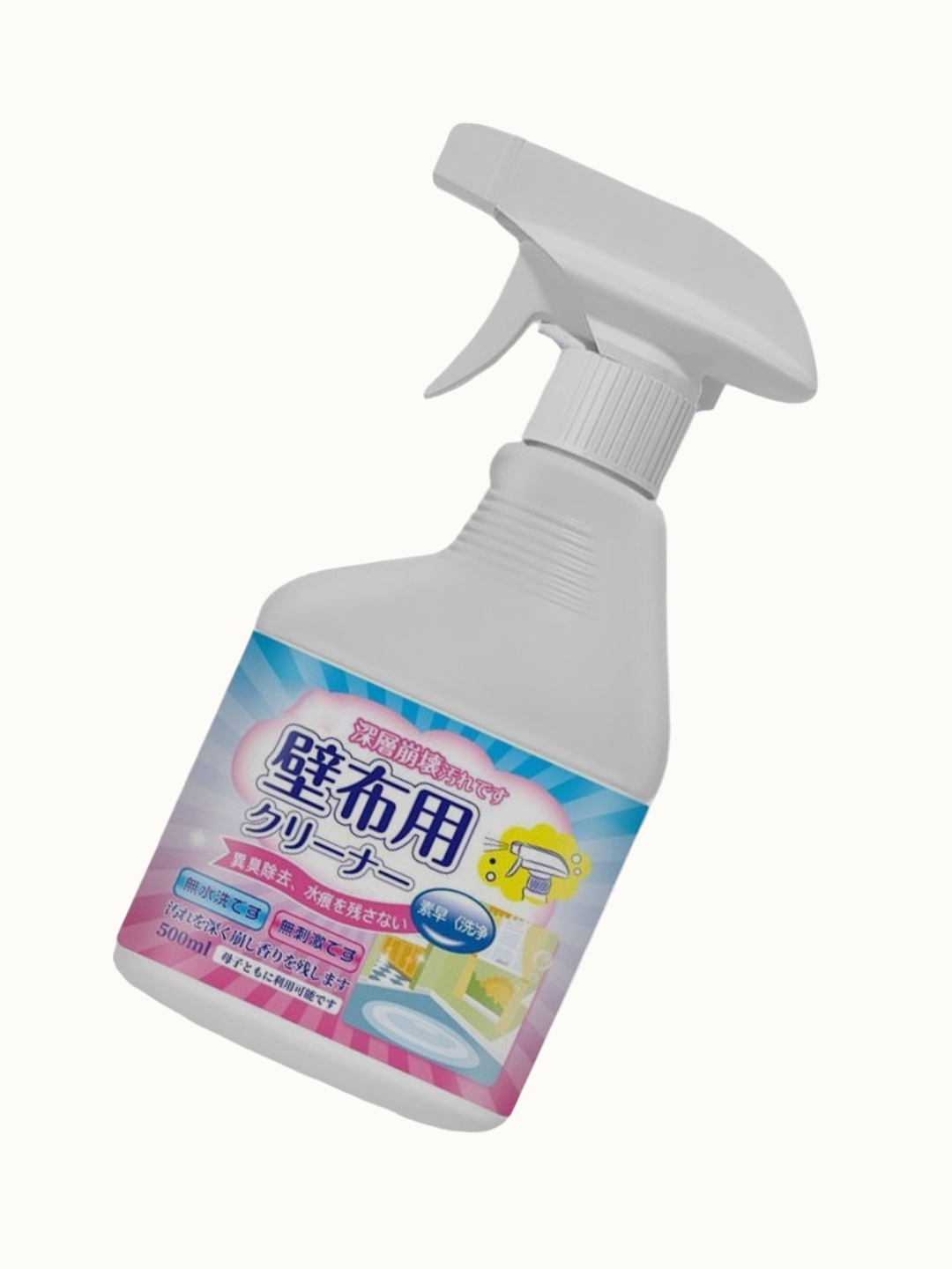Devor va oboy uchun tozalagich, dog' va yog'ni olib tashlaydi, mato uchun xavfsiz, 500 ml