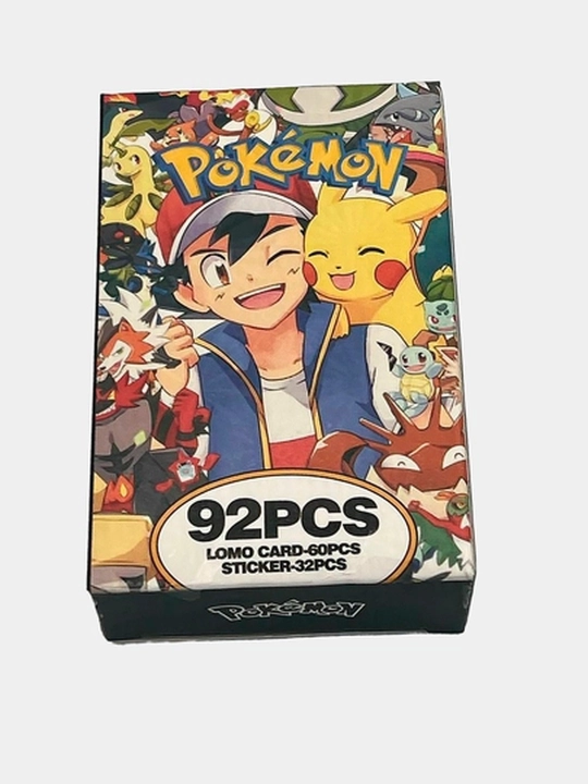 Lomo карты Аниме 60 шт + 32 стикера Genshin, One Piece, Jujutsu, Pokémon и другие