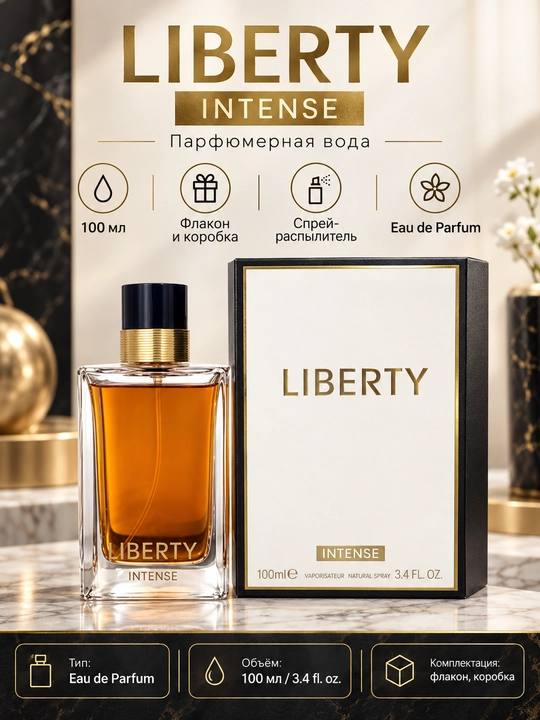 Parfyumeriya suvi Fragrance World Liberty Intense ayollar uchun 100 ml - 