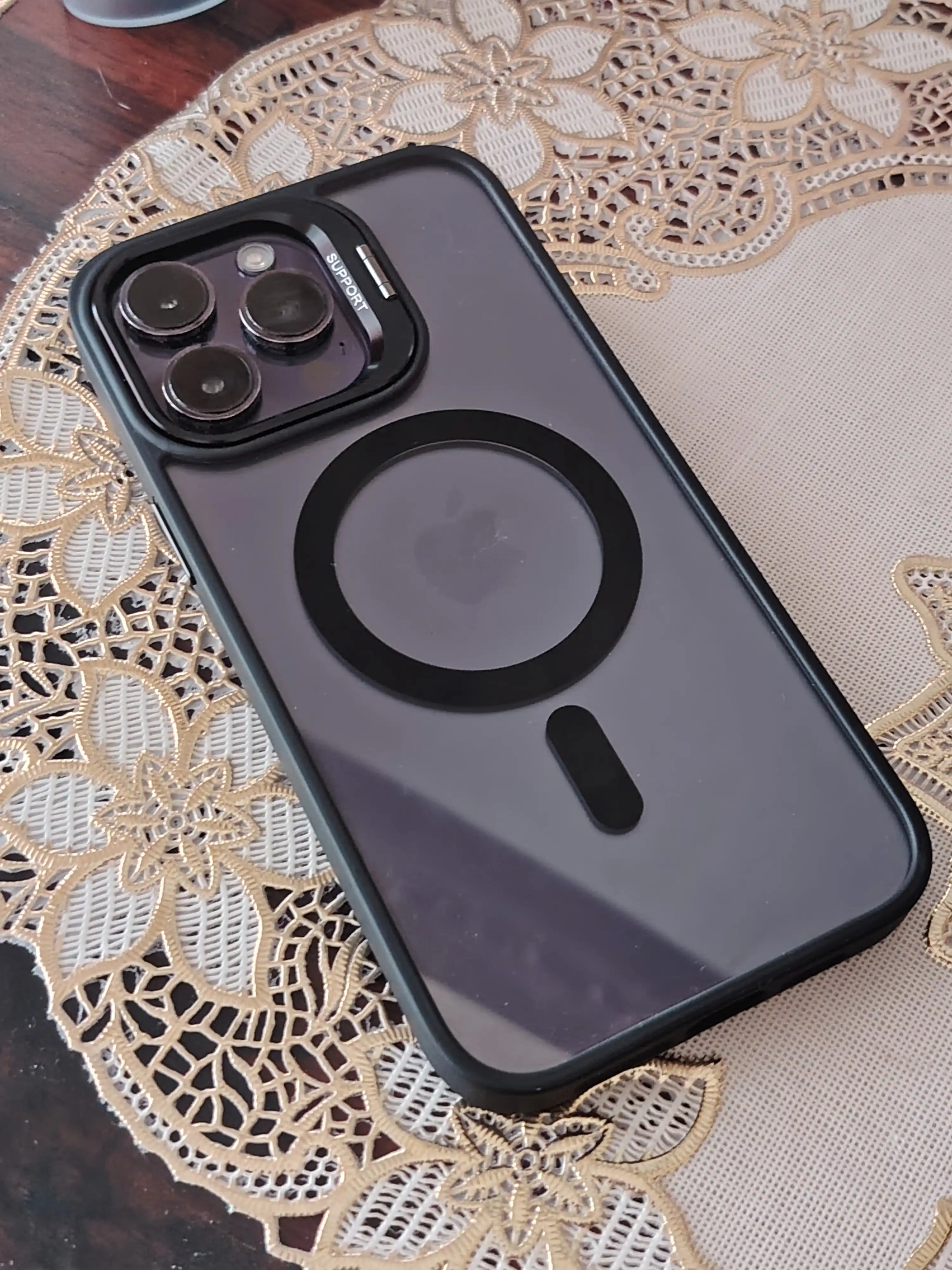 IPhone 11, 12, 13, 14, 15, 16, 17, Pro, Max, iPhone Mini uchun MagSafe g‘ilofi, shaffof, taglik bilan