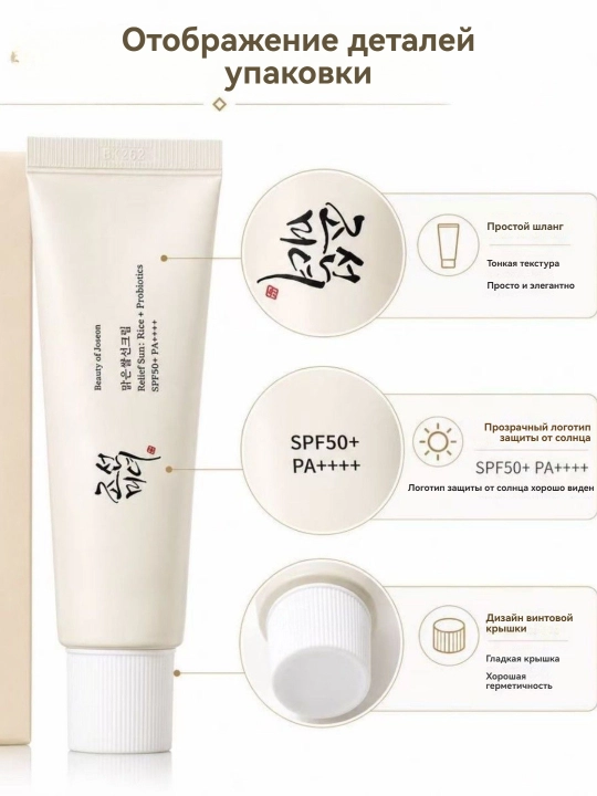 Корейский солнцезащитный крем для лица Beauty of Joseon Relief Sun SPF50+ PA++++