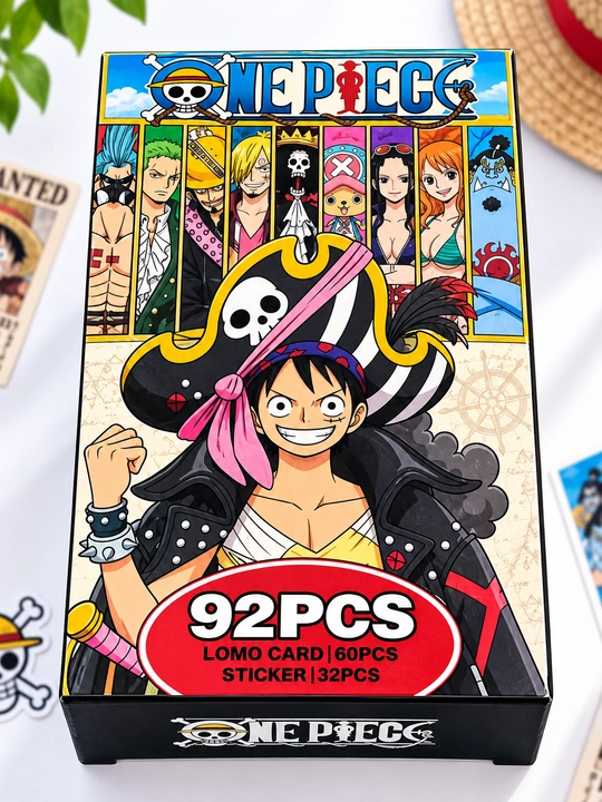 Lomo карты Аниме 60 шт + 32 стикера Genshin, One Piece, Jujutsu, Pokémon и другие - 