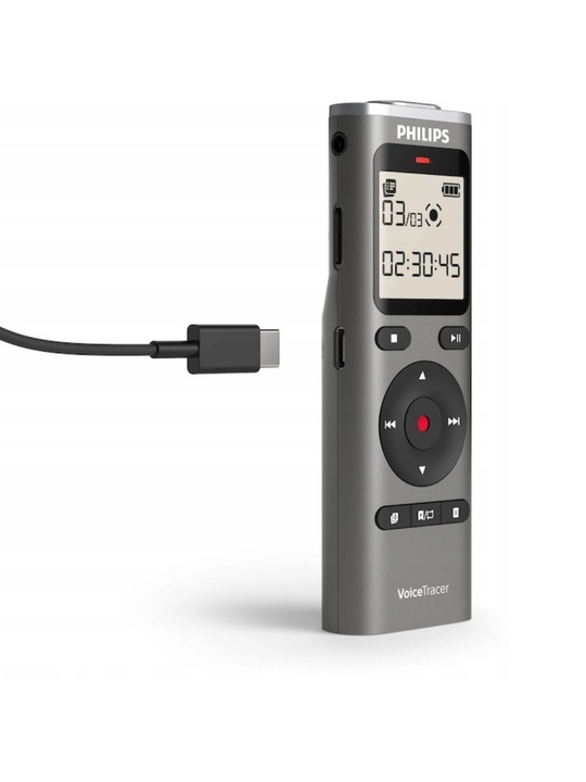 Philips DVT1170 — Цифровой диктофон с микрофоном 360° для записи голоса
