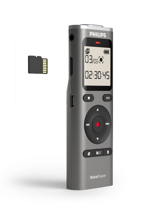 Philips DVT1170 — Цифровой диктофон с микрофоном 360° для записи голоса
