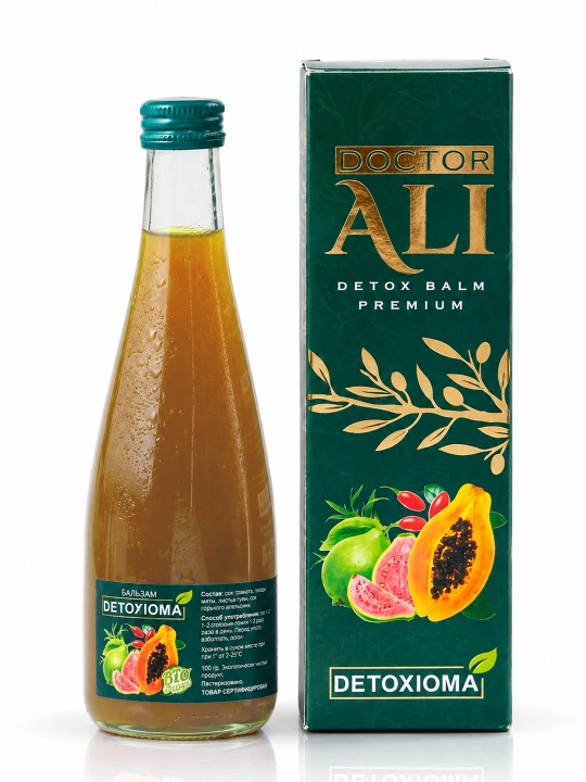 Безалкогольный сокосодержащий бальзам "DOCTOR ALI ORGANIC-1". Detoxioma 330 мл