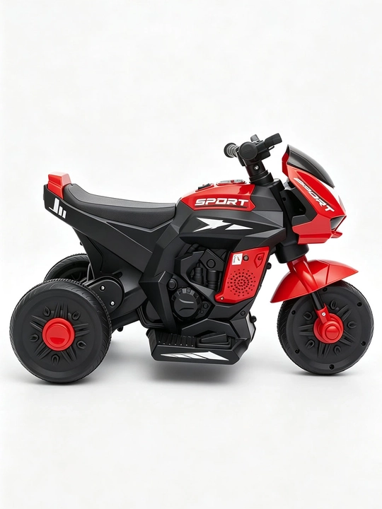 Детский электромотоцикл D18, 6V 4Ah, 2 мотора 380, свет и музыка, 1–6 лет