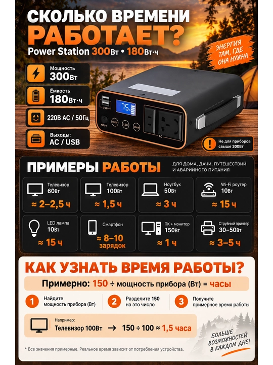 Kuchli 220V portativ akkumulyator—sayohat, ofis va avtomobil uchun universal quvvat manbai