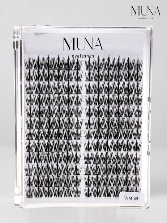 MUNA WM33 готовые пучки ресниц , 9-10-11-12-11-10 мм для наращивания