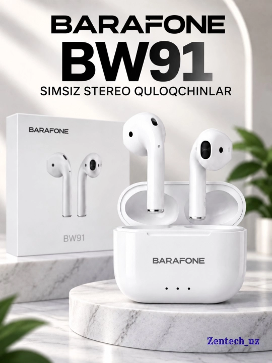Беспроводные стереонаушники Barafone BW91, Bluetooth 5.3, с зарядным кейсом - 