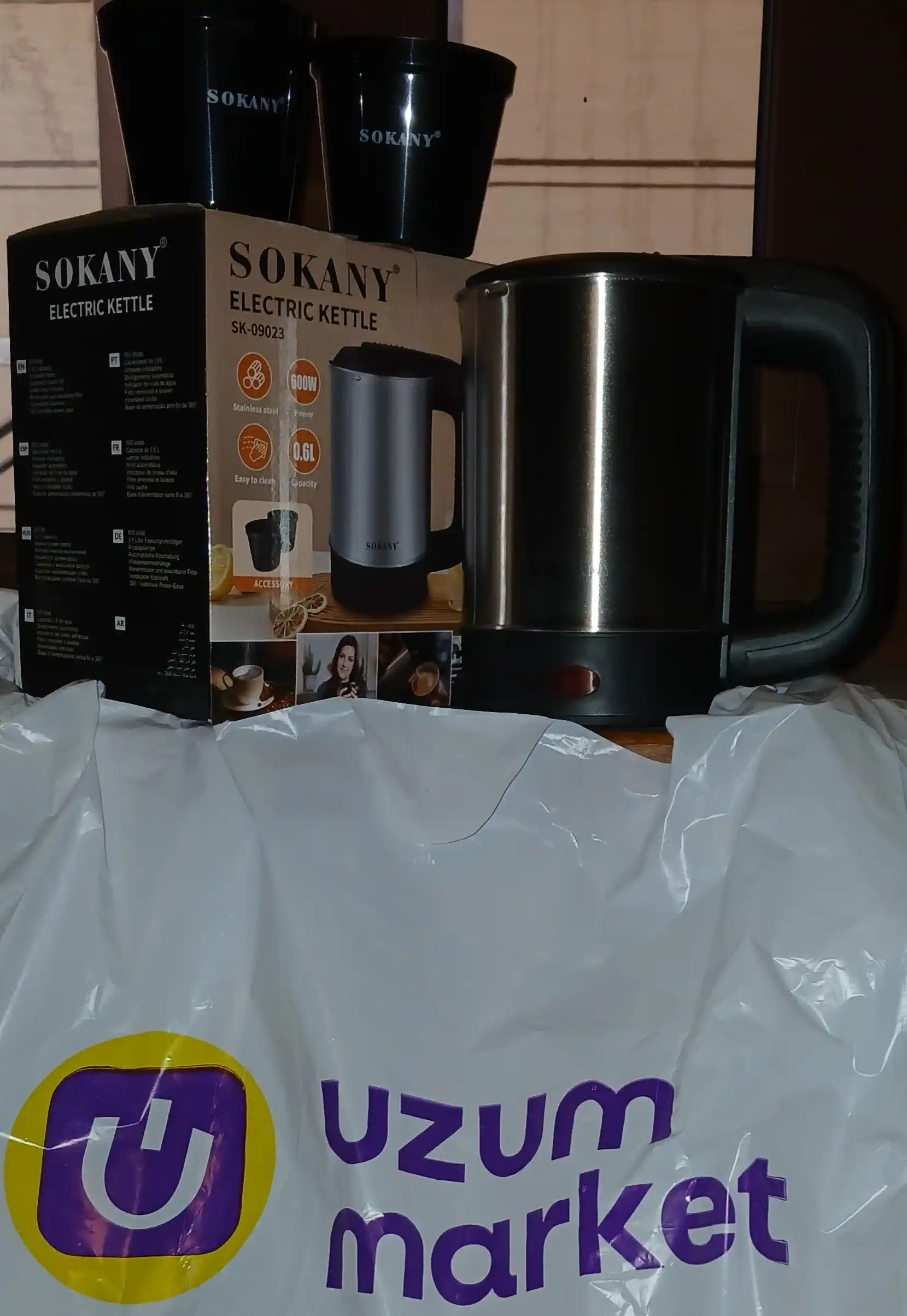 SOKANY SK-09100 elektr choynak, 1,8 l, 1500 Vt, tez qaynatish, 360° asos