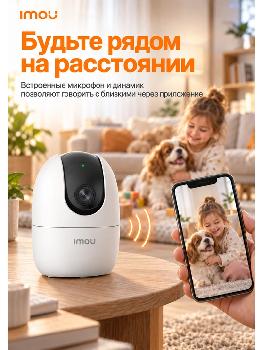 Камера видеонаблюдения IMOU Ranger 2 3МП, поворотная, Wi-Fi 6