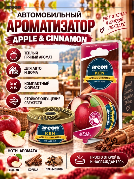 Освежитель для машины Areon Ken Blister, ароматизатор для авто, освежитель воздуха - 