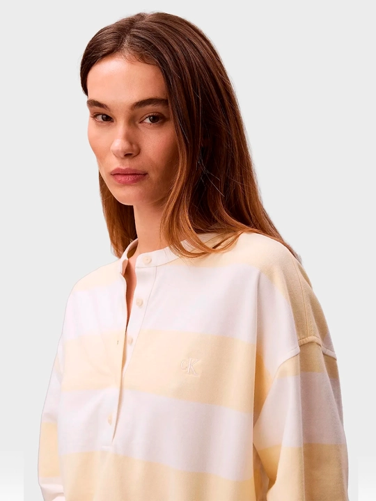Calvin Klein Jeans лонгслив, LS VARSITY STRIPED HENLEY TOP LV047F213G