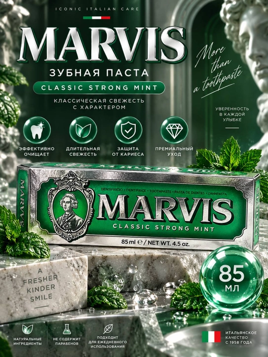Зубная паста Marvis 85 мл, для ухода за зубами и полостью рта - 