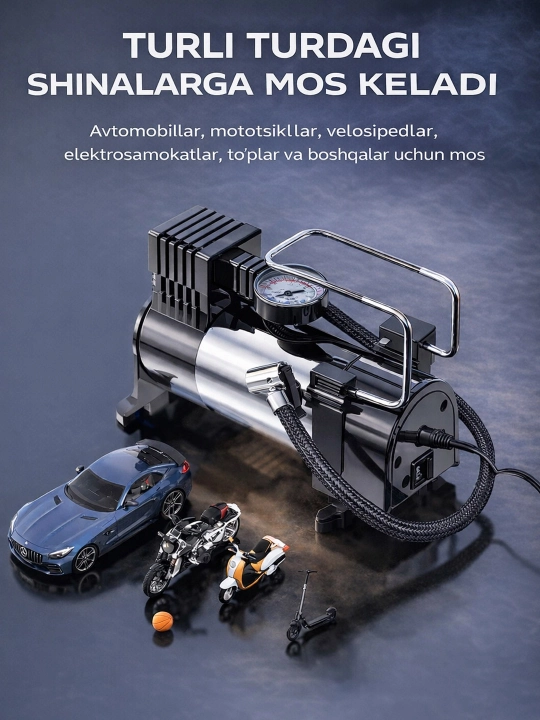Avtomobil kompressori, shinalar uchun universal elektr nasos
