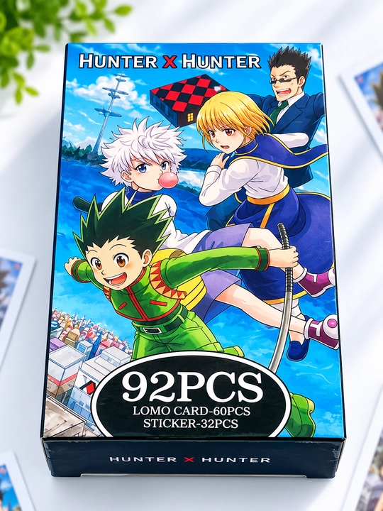 Omo kartalari Anime 60 dona + 32 ta Genshin, One Piece, Jujutsu, Pokémon va boshqa stikerlar - 
