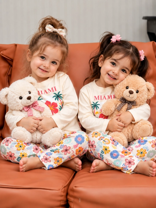 Пижама для девочек — для осени, зимы и весны, 2–5 лет, мягкая и удобная домашняя одеждa