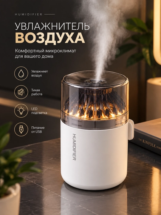 Mini USB havo namlagich — avtomobil va uy uchun - 
