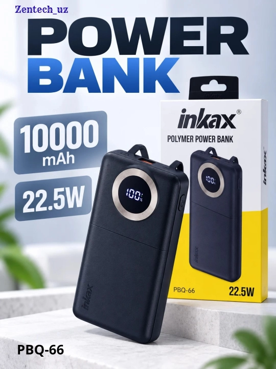 Power Bank Inkax — портативный внешний аккумулятор с быстрой зарядкой