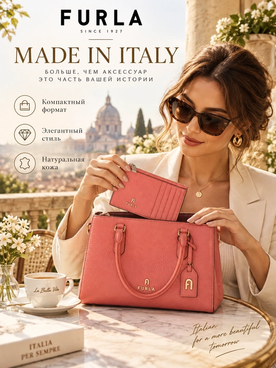 Furla Camelia WP00310 — женский картхолдер из натуральной кожи