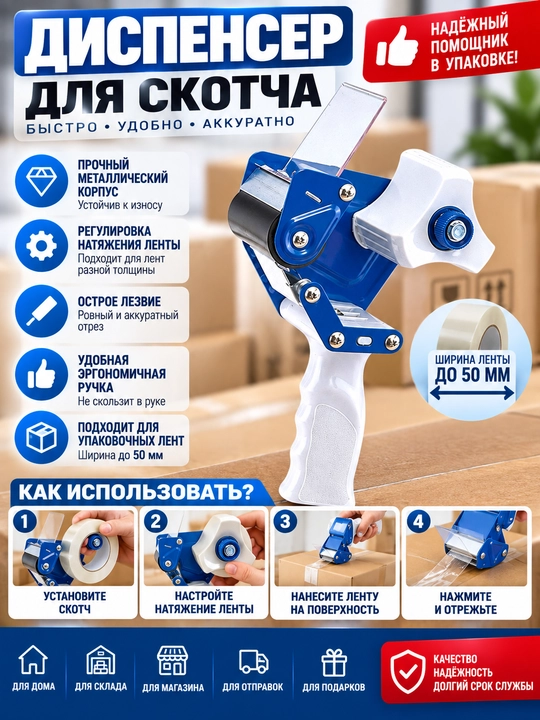 Диспенсер для скотча, органайзер
