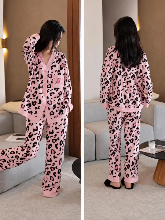 Ayollar uchun shimli pijama, ayollar uchun uy kiyimi, ikki qismli kostyum