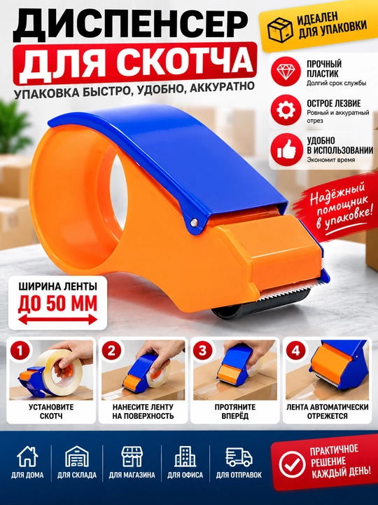 Диспенсер для скотча, органайзер