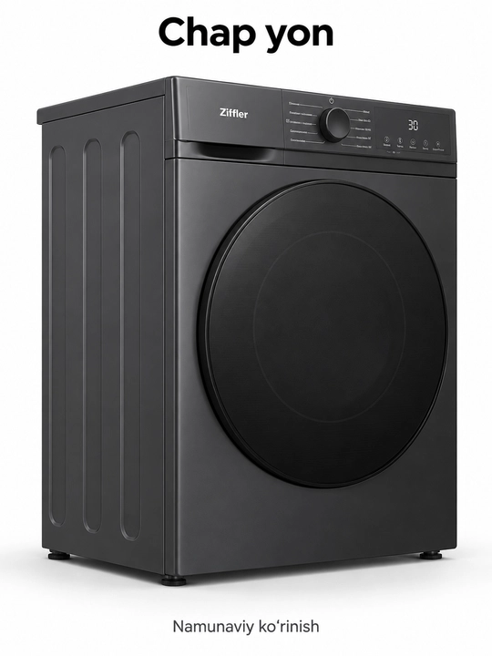 Ziffler BWM8-B2BL kir yuvish mashinasi, 8 kg, inverter, 1200 ayl/min, Steam Wash
