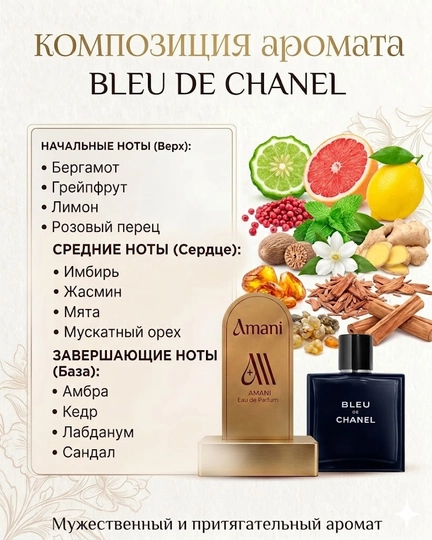 Amani Bleu de Chanel Man — Премиум парфюмерная вода, 70 мл