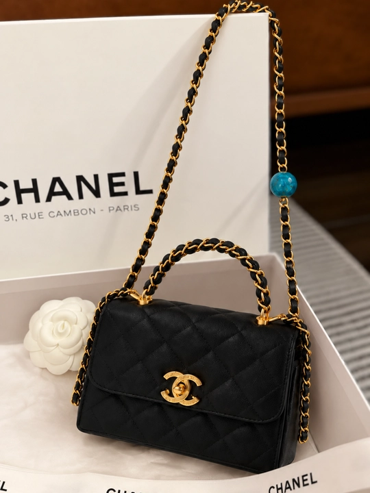 Сумка женская, женская Chanel сумка на плечо с цепочкой, маленькая сумка - 