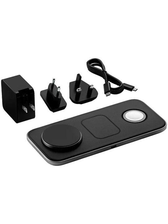 Беспроводная зарядная станция Satechi Qi2 Trio, 15 Вт