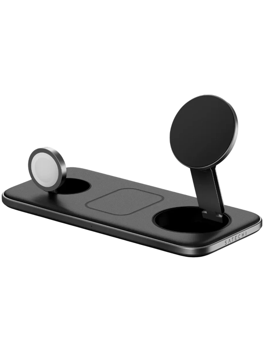 Беспроводная зарядная станция Satechi Qi2 Trio, 15 Вт - 