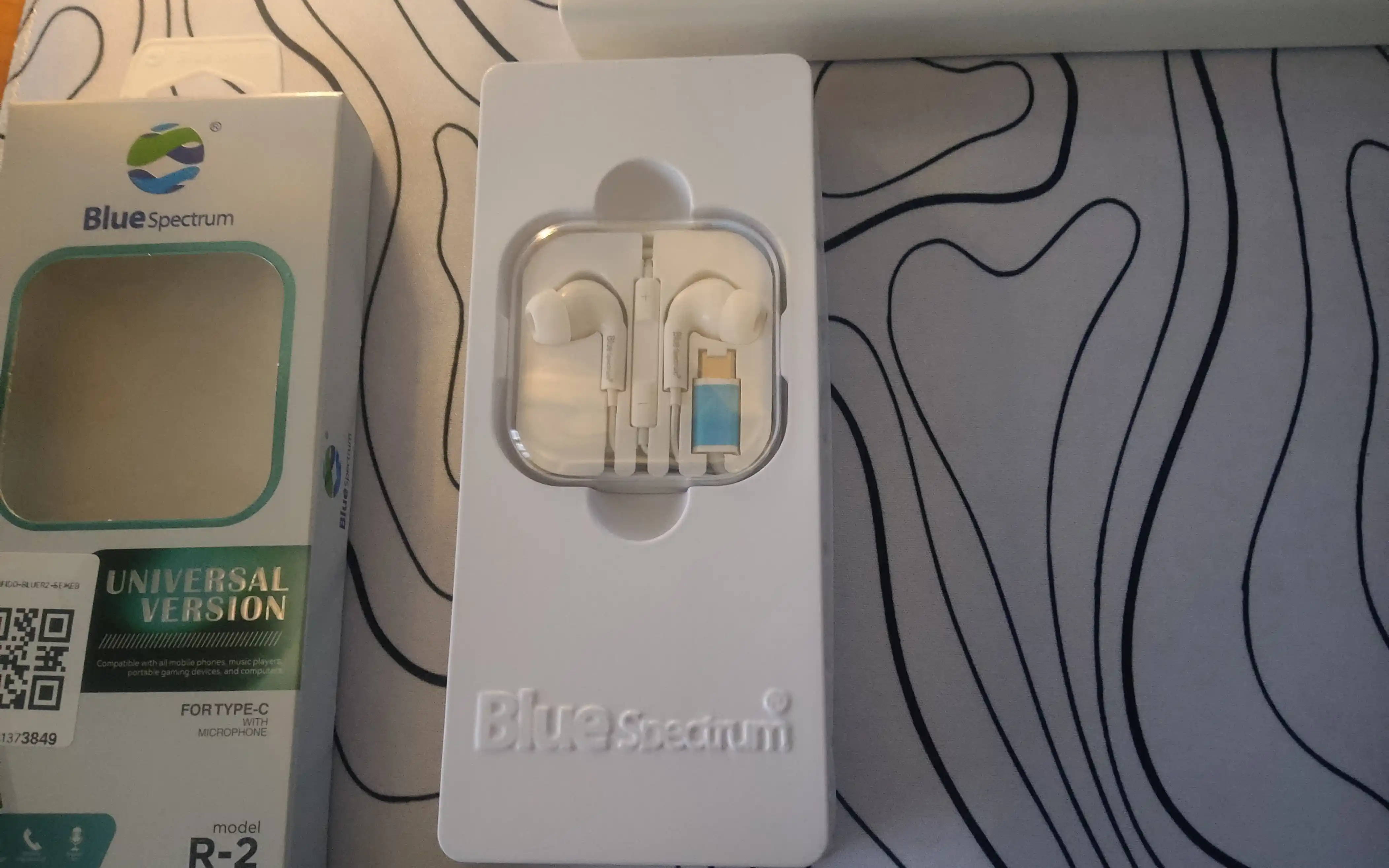 Проводные наушники, через Type-C TPS для Samsung и любого типа телефона, Blue Spectrum
