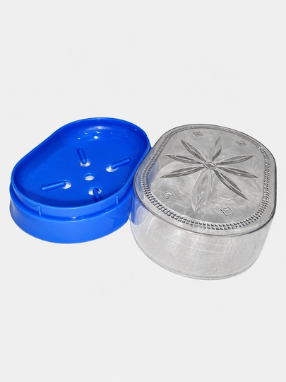 Sovun qutisi, qopqoqli, suv oqizuvchi plastik sovun idishi