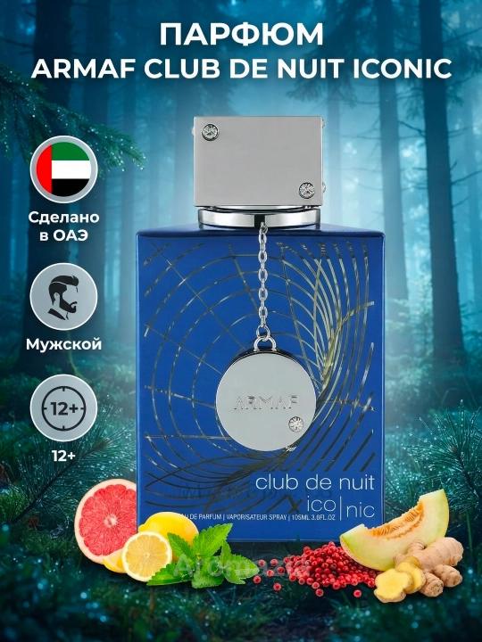 Armaf Club de Nuit Iconic erkaklar uchun parfyum 105ml atir Arab duxi Bleu Chanel analog - 