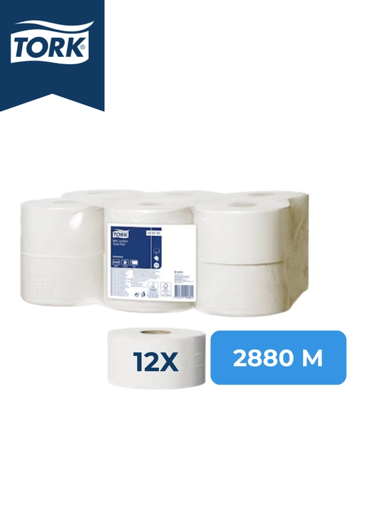 Туалетная бумага Tork 120161, Mini Jumbo T2, 1 слой, 240 м, 12 шт