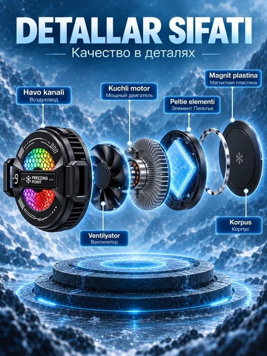 Игровой кулер для телефона с RGB, охлаждающий вентилятор для игр PUBG,для Android и iPhone