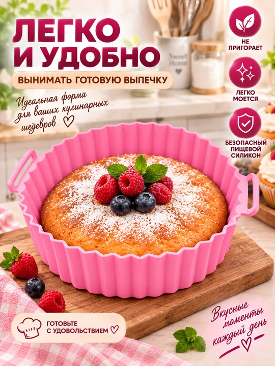 Силиконовая форма для выпечки, торта и кекса