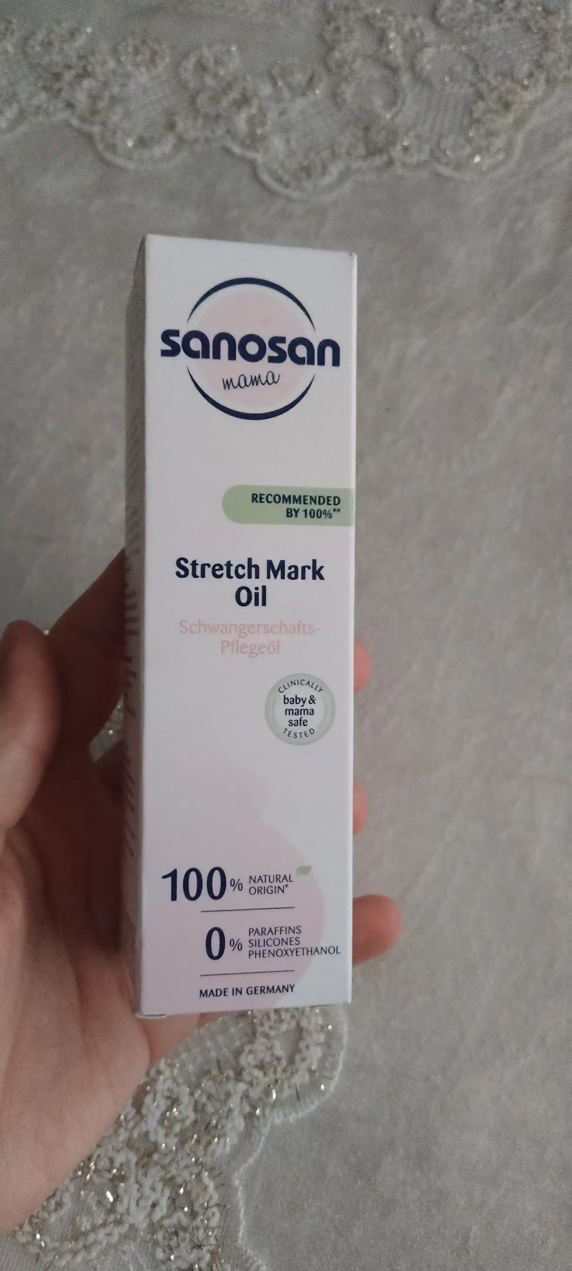 Cho'zilgan belgilar uchun Sanosan Mama yog'i, 100 ml