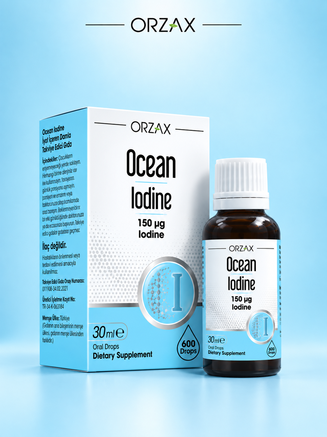 OCEAN Iodine — йод 150 мкг для щитовидной железы, капли, 30 мл, Халяль