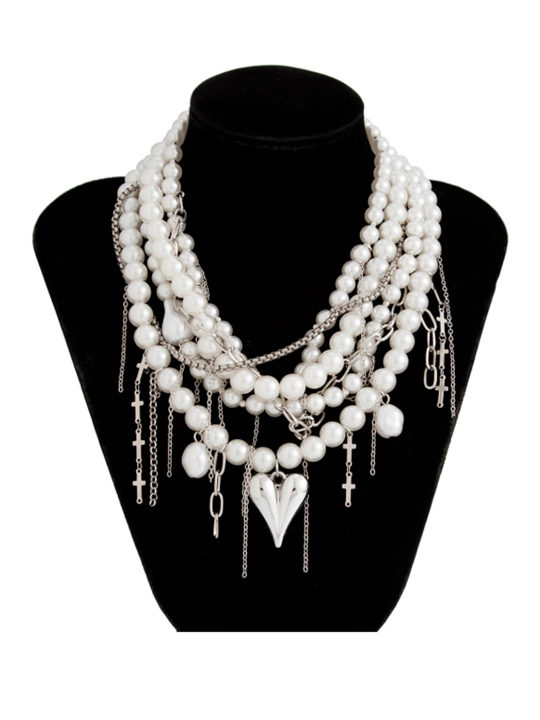 Sun’iy marvariddan yasalgan ko‘p qatlamli choker marjon, marjon, ayollar taqinchoqlari